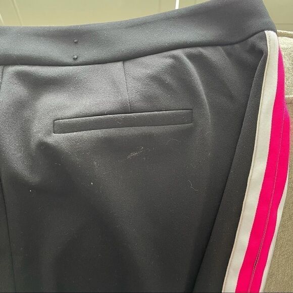 INC Black Wide Leg Pink White Racing Stripe Pants - Picture 6 of 9